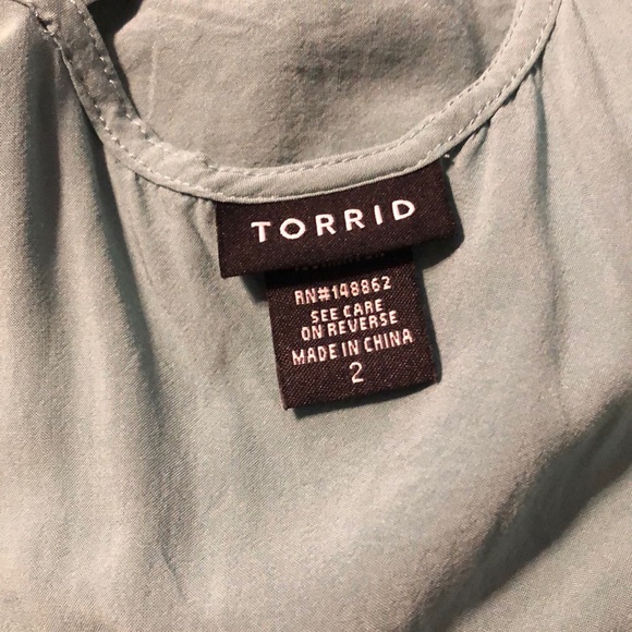 Torrid Sea Green Top - Picture 3 of 4